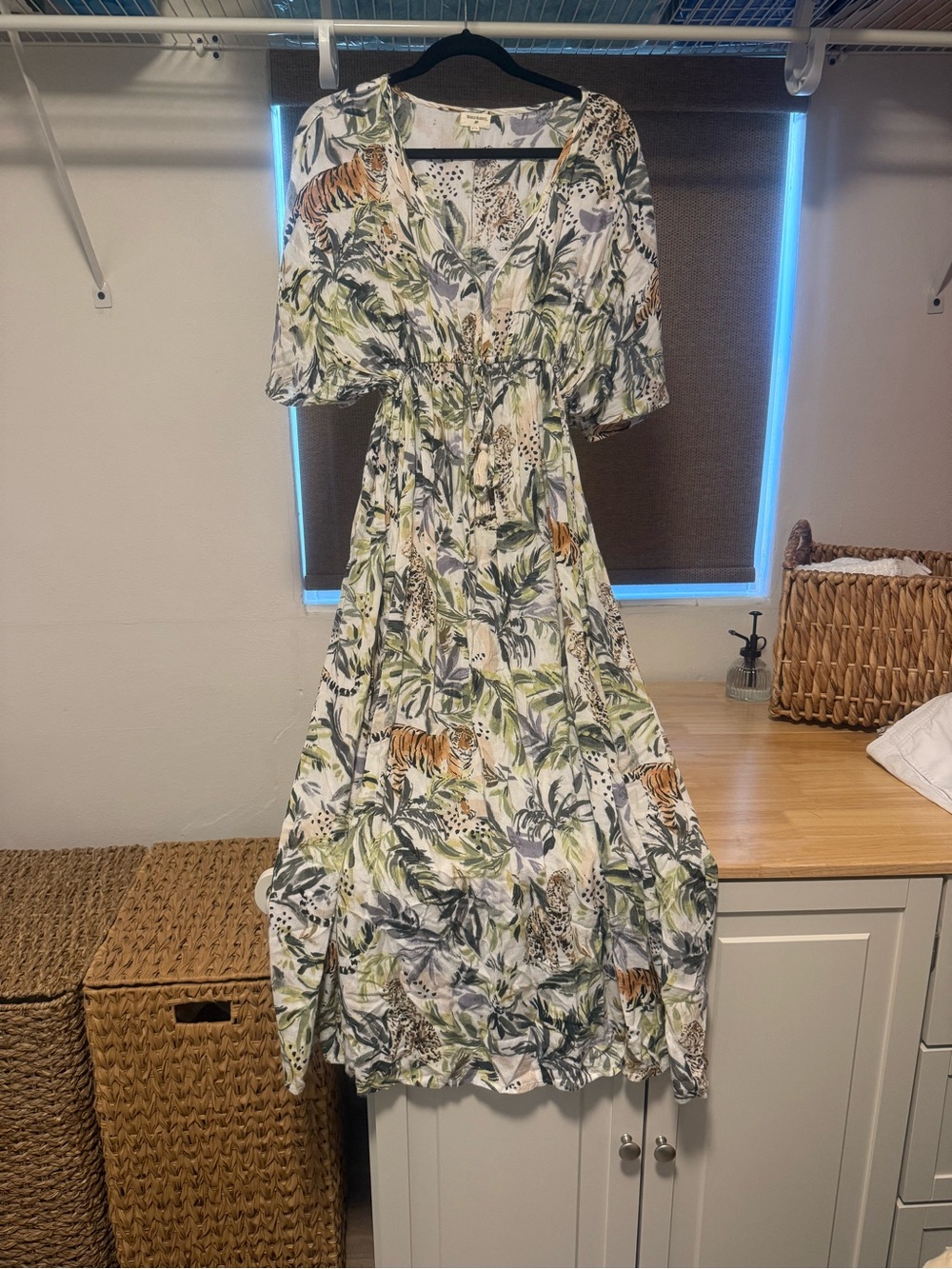 World Market V-neck Floral Dress S/M